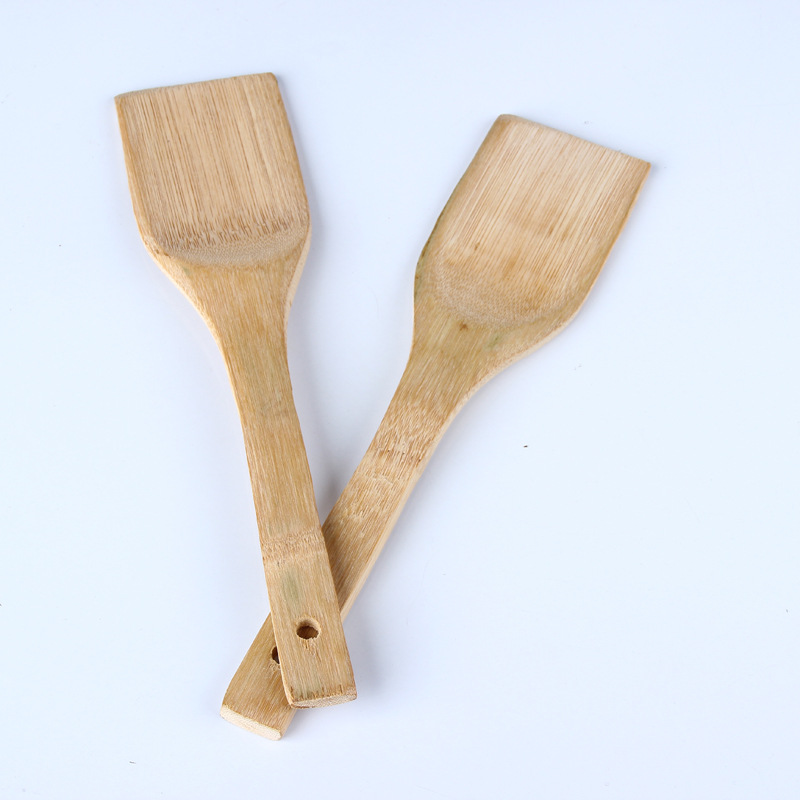 厂家直销碳化25厘米方铲 无油漆竹铲 不粘锅方铲 健康环保竹铲