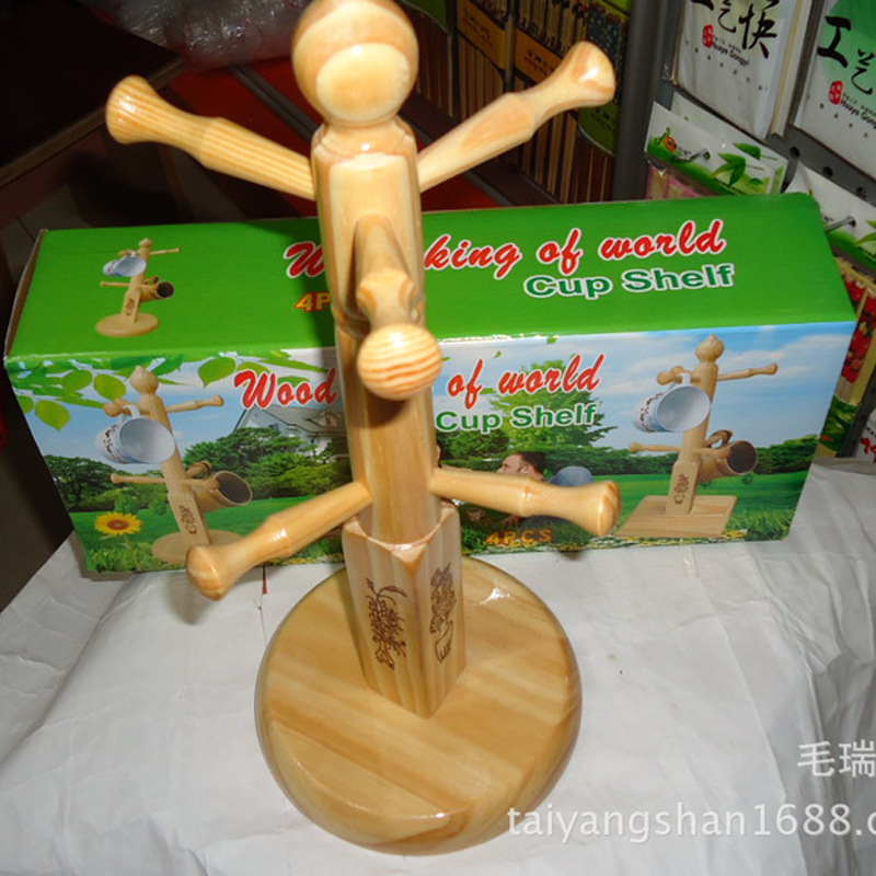 厂家直销水杯架创意时尚工艺挂钩杯架 竹工艺品 杯架沥水挂架批发