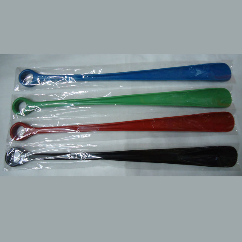 厂家供应 多彩塑料鞋拔子 长提鞋器鞋拔子鞋抽 穿鞋器 方便穿脱鞋