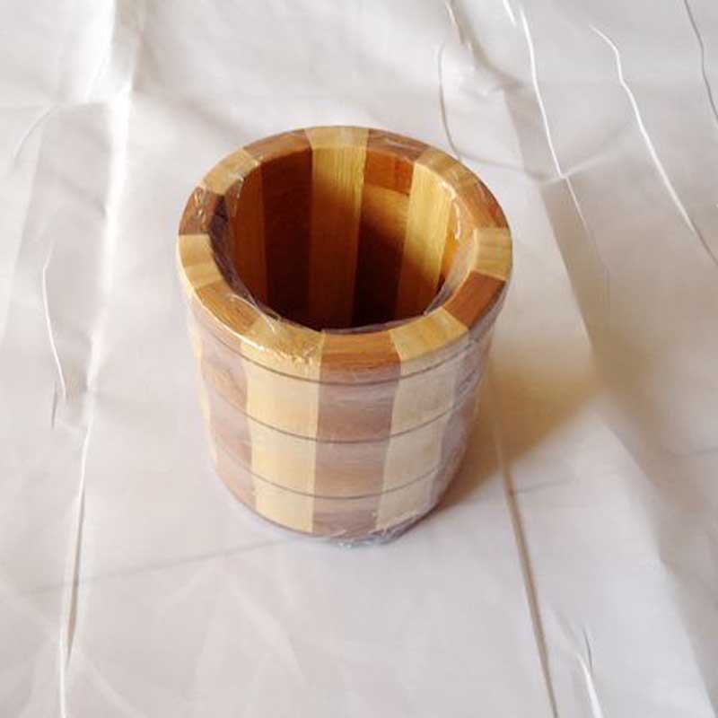 Large Bamboo Rubber Pen Holder Office Environmental Protection Pen Holder Natural Environmental Protection Fashion Wooden Storage Container Wholesale Promotion