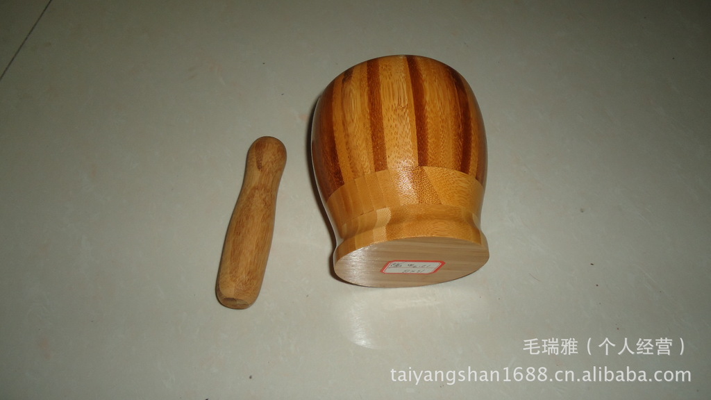 Garlic Bowl Garlic Rammer Bamboo Plate Garlic Bowl Bamboo Garlic Rammer Garlic Pot Ramming Medicine Pot Peeling Garlic Bowl To Study And Produce details Picture