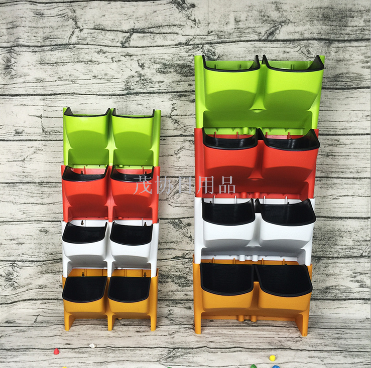 Plastic flower POTS, vertical greening plant walls, balcony vegetable POTS, wall-hung resin flower POTS, creative combination flower POTS wholesale Application Scenario