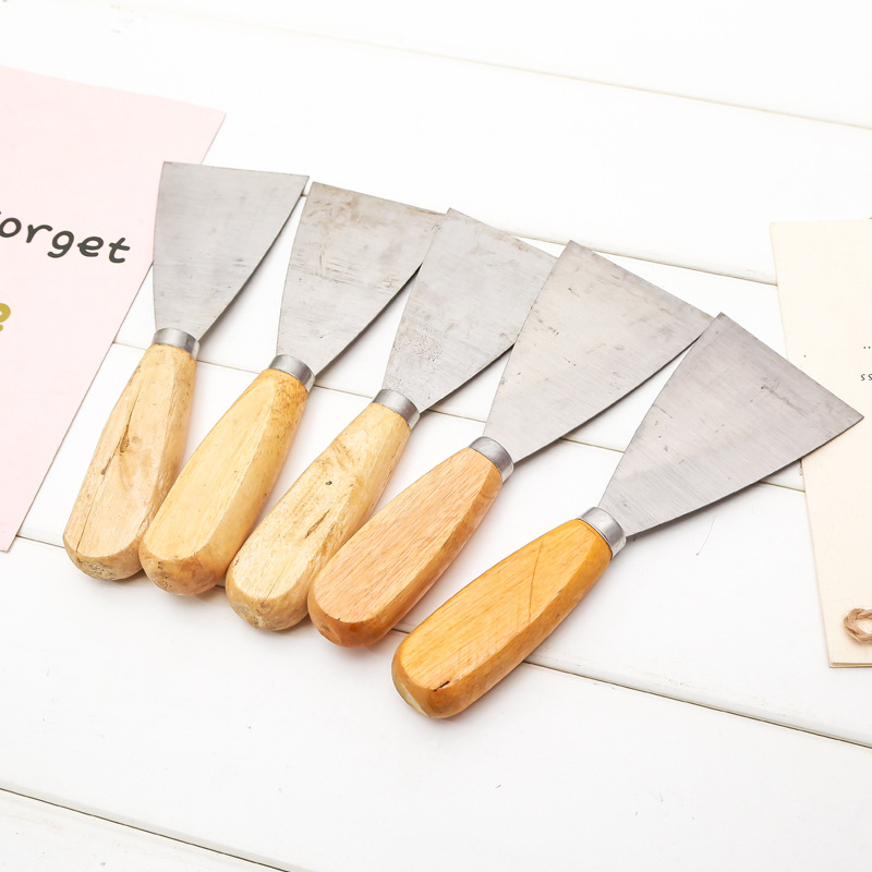 2.5寸油漆灰刀 五金工具木柄油灰刀 铁铲刀 油漆抹刀 厂家批发