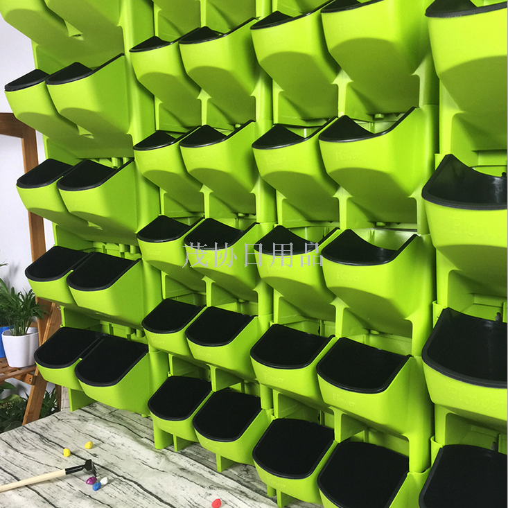 Plastic flower POTS, vertical greening plant walls, balcony vegetable POTS, wall-hung resin flower POTS, creative combination flower POTS wholesale Specification image