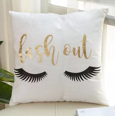 Customized LOGO, enterprise advertisement, cushions, headrest covers, white super soft short plush fabric details Picture