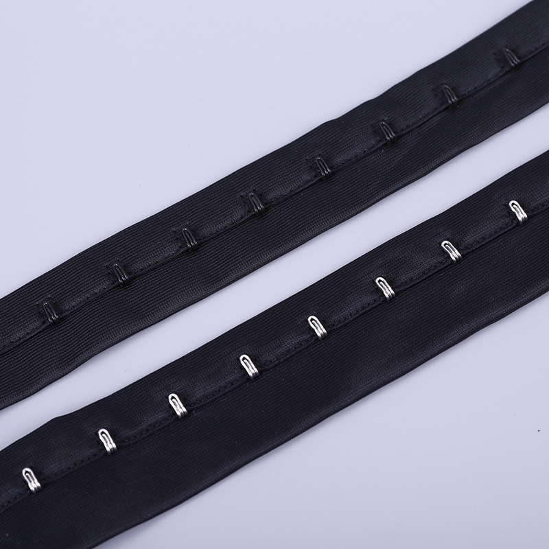 内衣文胸塑身背扣加长扣不锈钢三排扣松紧带弹力防滑批发厂家直销细节图