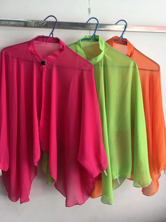 w11 sun protection clothing: Chiffon positioning printed tassel shawl and cardigan jacket sun protection shirt details Picture