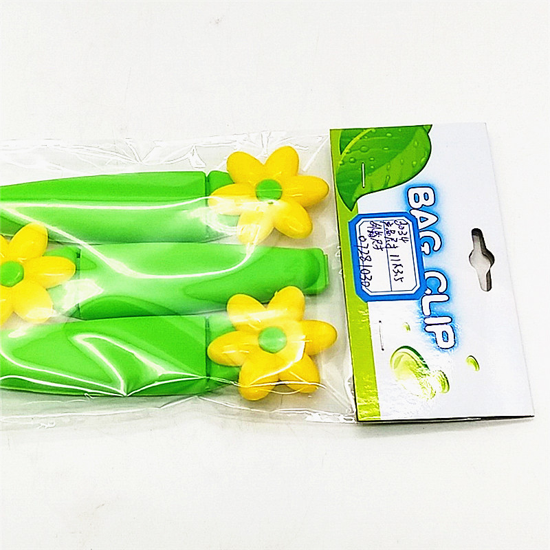 Food sealing clips, colorful cartoon sunflower clips, snack sealing clips, milk powder and tea preservation moisture-proof sealing clips