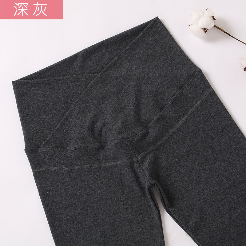 【叉腰托腹 春秋】2019新款韩版休闲磨毛外穿保暖纯棉孕妇打底裤细节图