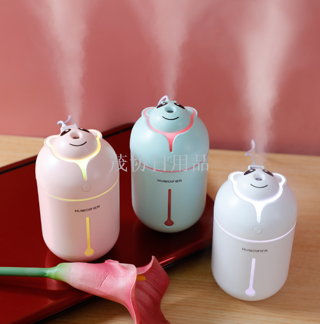 创意迪卡熊加湿器 防干燥保湿空气净化加湿器 USB迷你车载加湿器