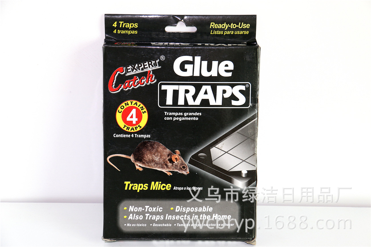 捕鼠板 室内安全无毒老鼠粘板 黑色粘鼠板塑料老鼠板厂家直销产品图