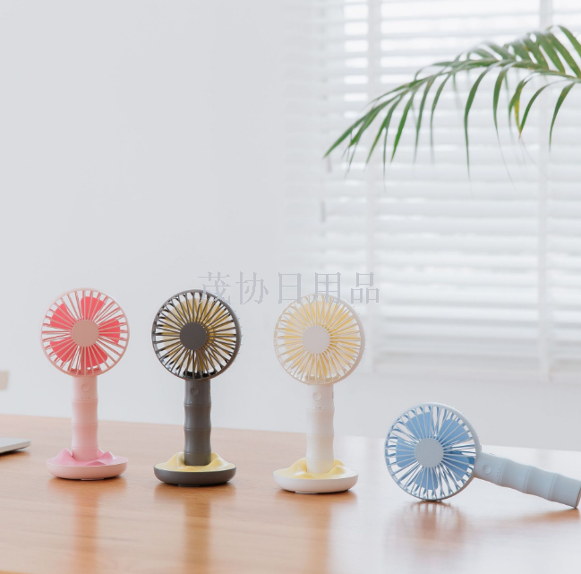 Creative bamboo handheld fan USB mobile phone holder mini fan outdoor portable small fan
