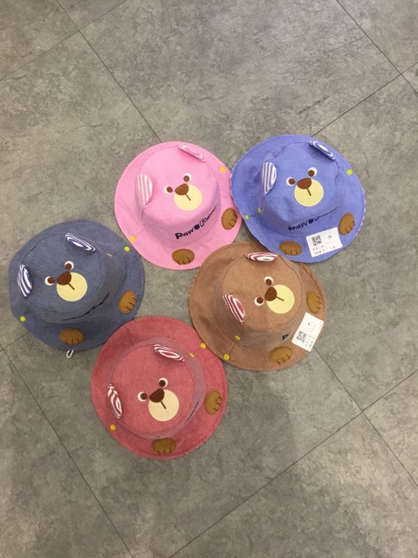 小熊盆帽儿童卡通帽