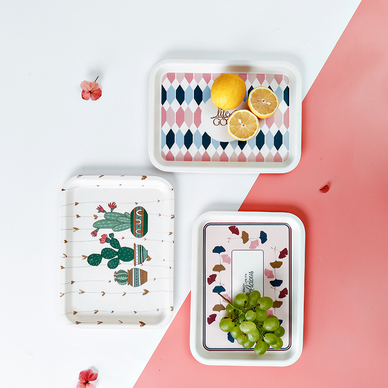 厂家直销田园风格餐桌水果托盘厨房杂物置物盘创意牙杯茶几干果盘