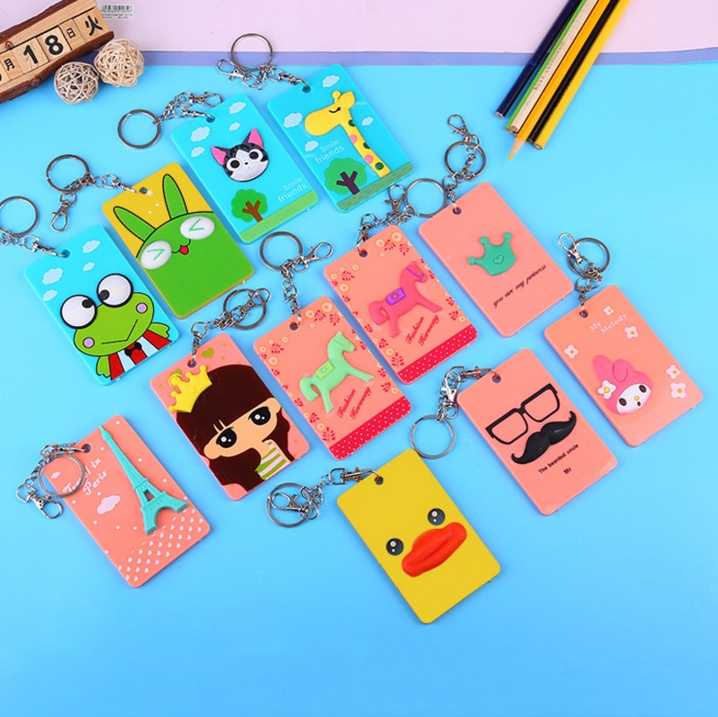 Card holder luggage tag Student meal card holder bus card holder three-dimensional cartoon holder