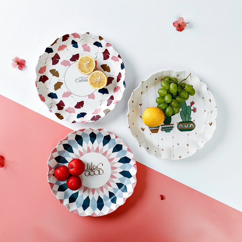 厂家直销田园风格餐桌水果托盘厨房杂物置物盘创意牙杯茶几干果盘细节图