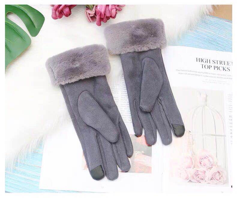 Manufacturers Direct Sales Of New Thickened Suede Velvet Mouth Arctic Velvet Lining Touch Screen Saver Warm Gloves For Women Application Scenario