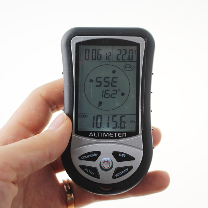 高度计 8合1多功能电子高度计海拔气压计登山用便携式指南针