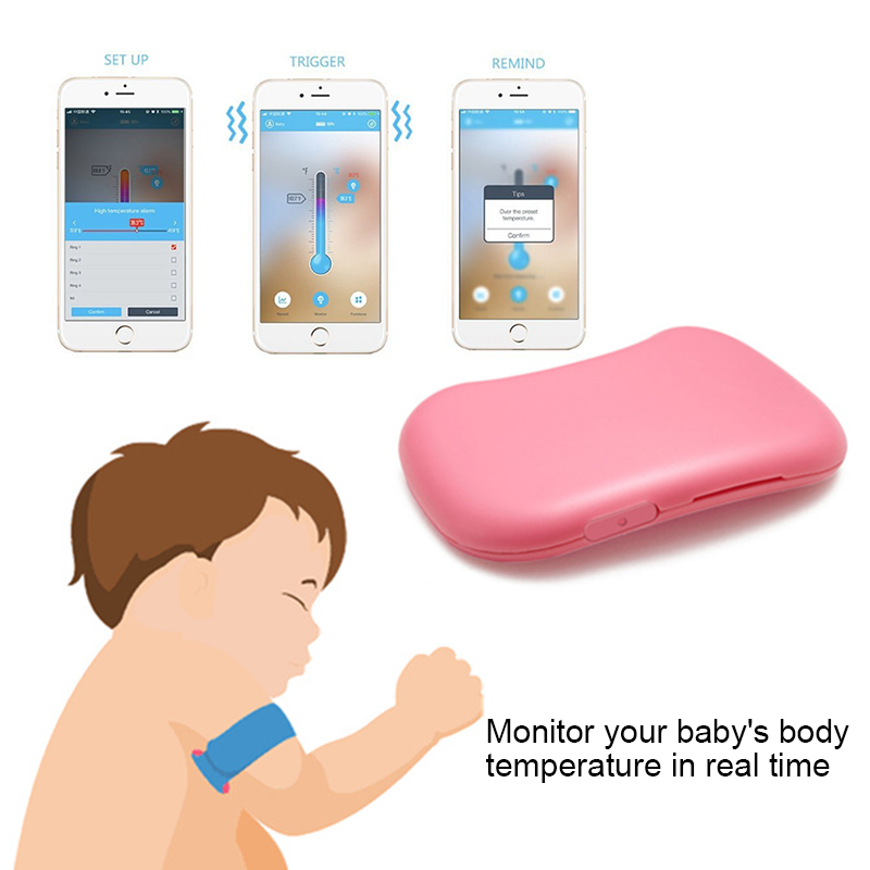 无线蓝牙 手机监控发烧报警器 智能穿戴高温报警器产品图