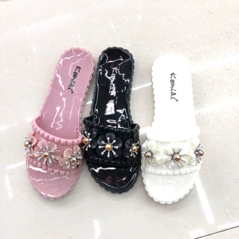 新款夏季时尚潮流女凉拖鞋拖鞋时尚女士凉拖 pvc拖鞋 家居拖鞋 防滑夏凉拖 现货