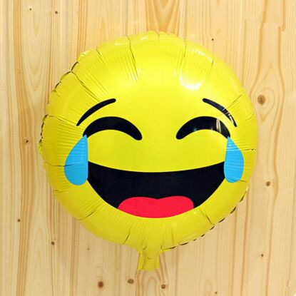 QQ emoji balloons, round qq emoji balloons, decorative aluminum film balloons Specification image