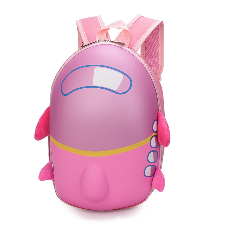 2019卡通蛋壳儿童书包小飞机幼儿园小书包男童女童潮包双肩背包产品图