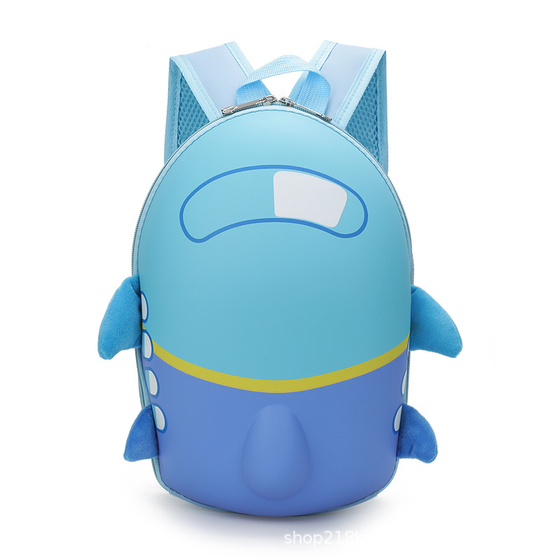 2019卡通蛋壳儿童书包小飞机幼儿园小书包男童女童潮包双肩背包细节图