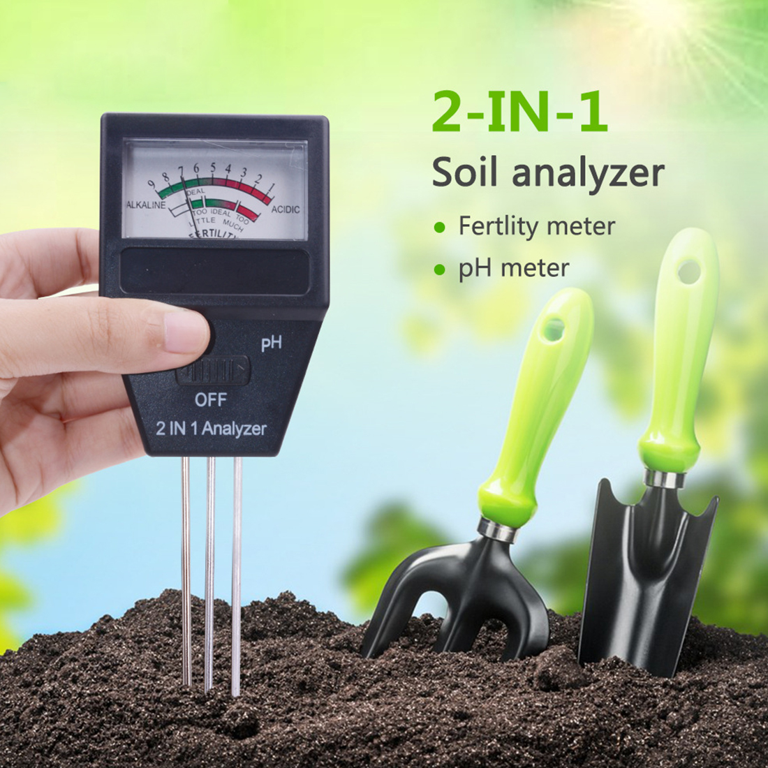 Soil fertility tester, soil PH and hygrometer, two-in-one pH meter