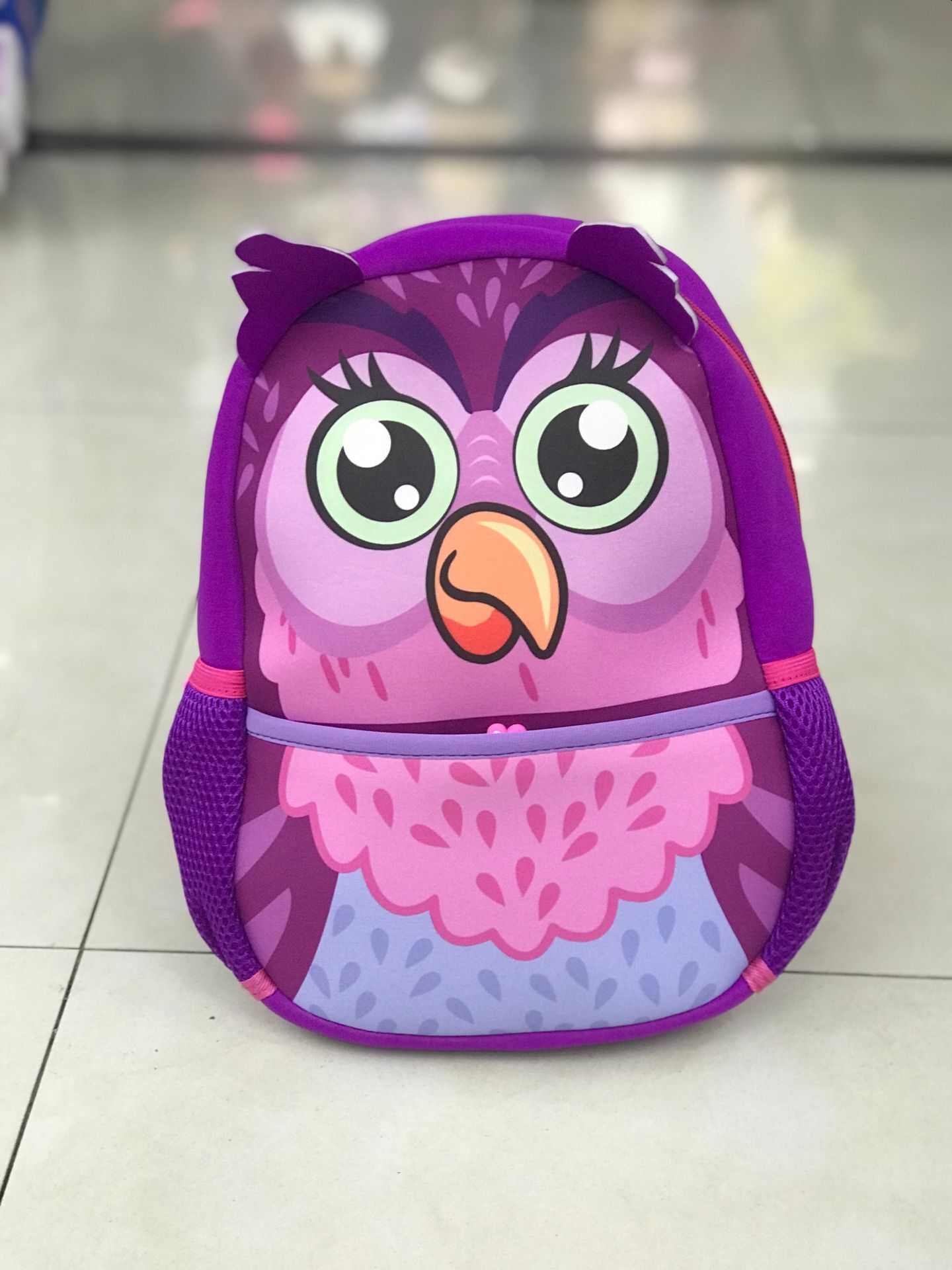 Diving material, puppy backpack, pirate children's backpack, dinosaur cartoon schoolbag, owl student schoolbag details Picture