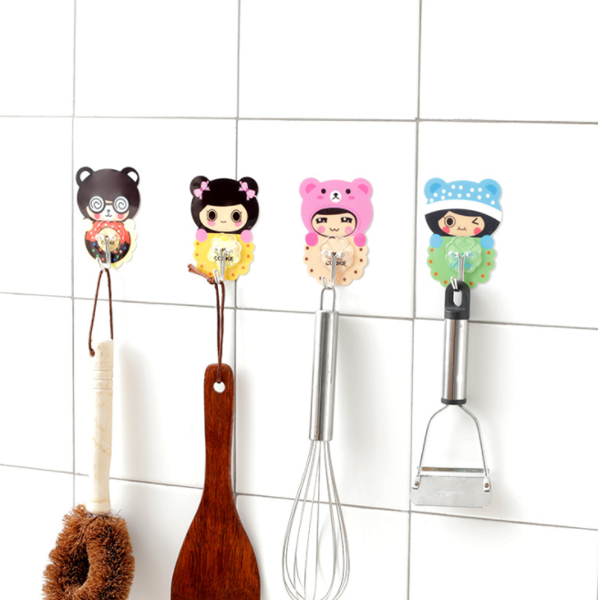Cute cartoon powerful traceless hook that can be reused without leaving any trace Application Scenario