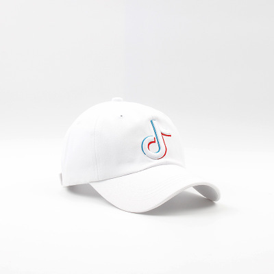Douyin baseball caps for men and women, street hip-hop caps, personalized embroidery, Douyin baseball caps, black versatile sun hats, trendy Specification image
