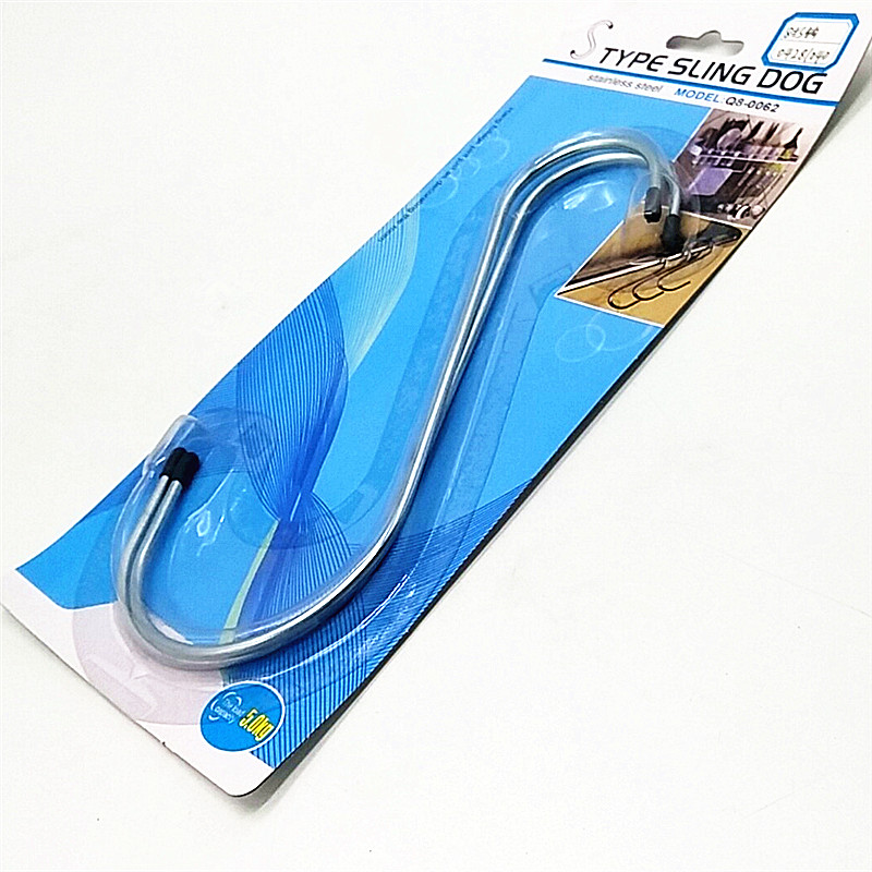 Multi-functional household stainless steel S-shaped iron hook, kitchen S-hook metal hook, 8-inch large S-hook Application Scenario