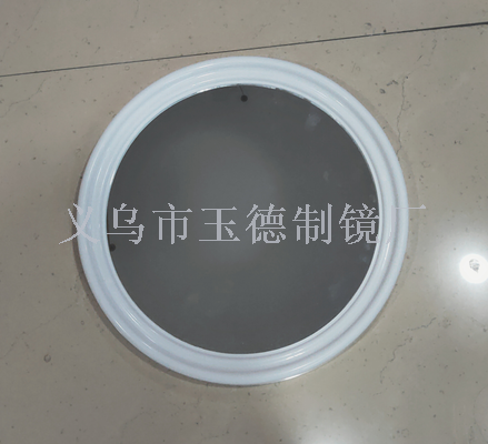 镜子 塑料边框 白圆镜子 美容镜子 新款镜子 浴室镜子，镜子 卫生间镜子