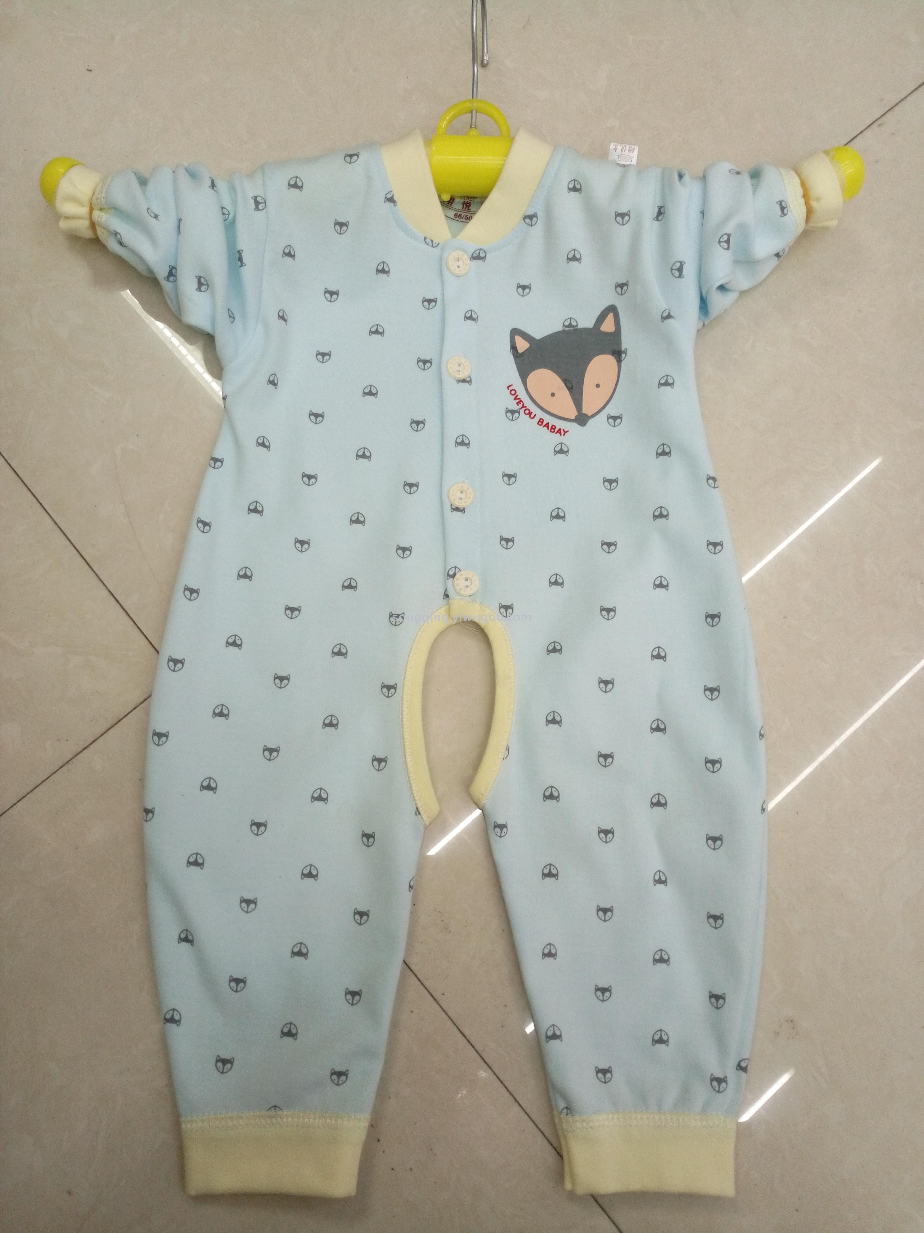 全棉长袖长裤连体 宝宝春秋爬服 睡衣