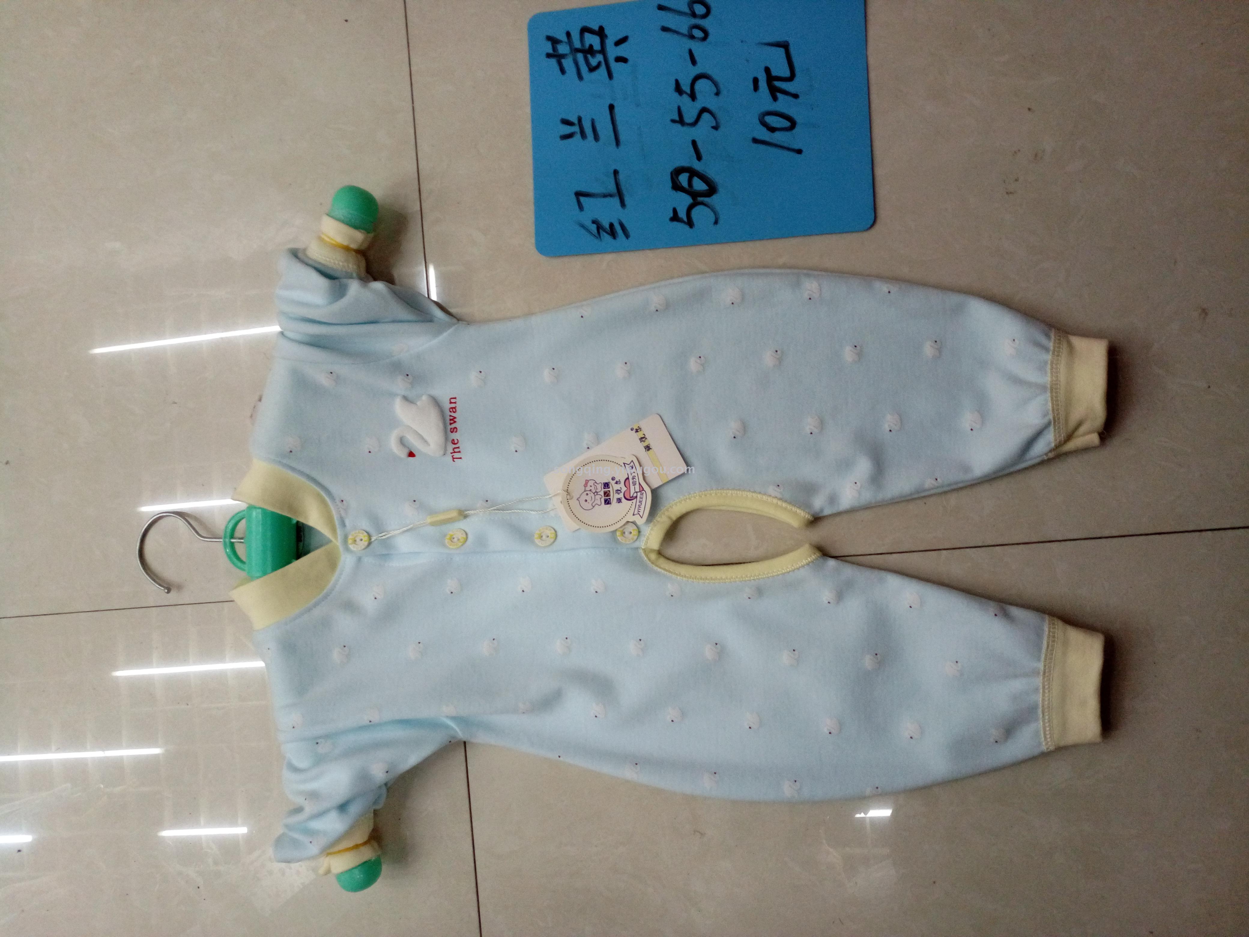 全棉长袖长裤连体 宝宝春秋爬服 睡衣细节图