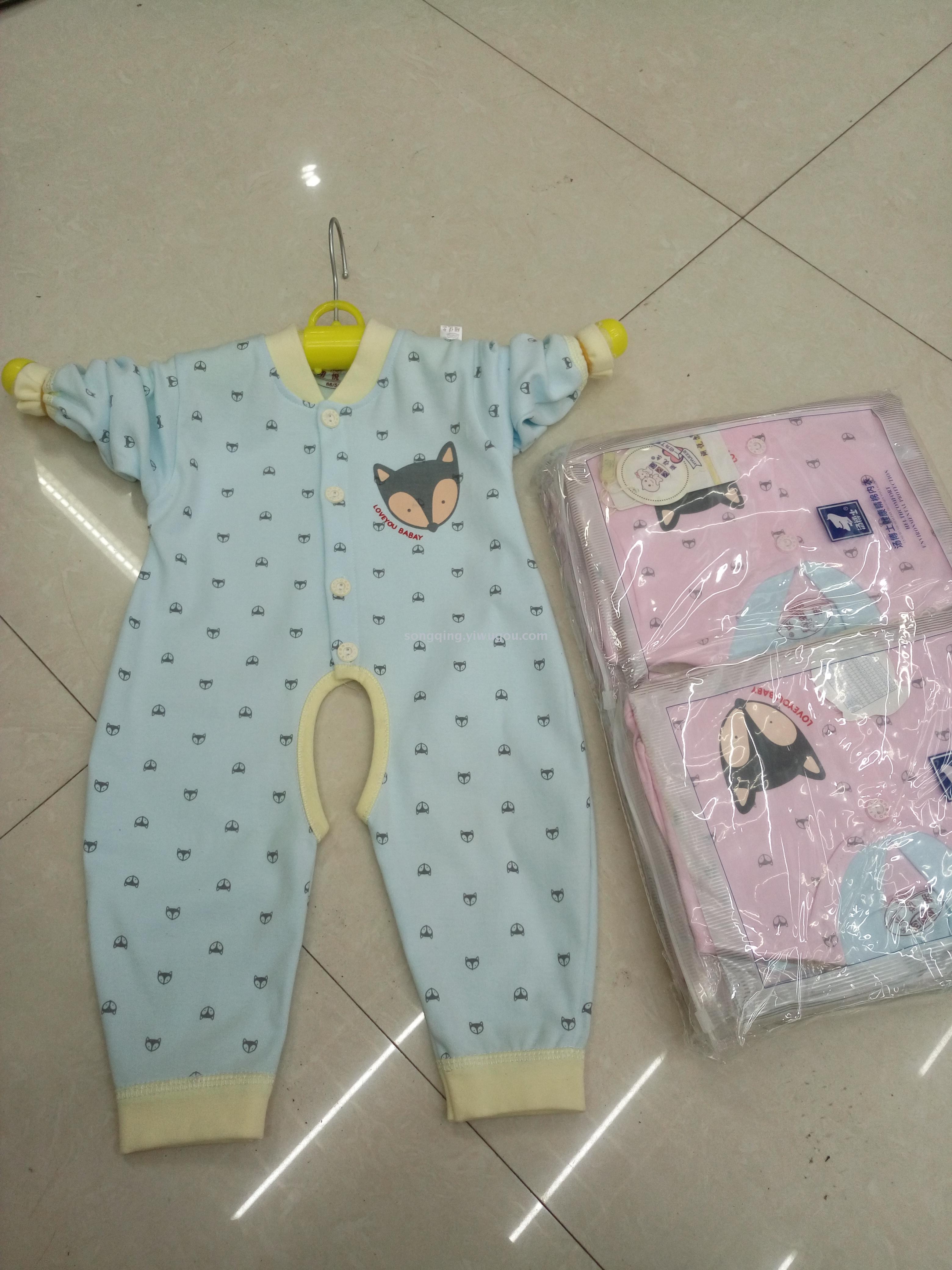 全棉长袖长裤连体 宝宝春秋爬服 睡衣产品图