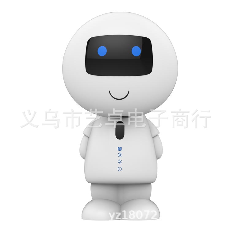 义乌好货 机器人智能语音LED护眼台灯 儿童视力矫正矫姿台灯白底实物图