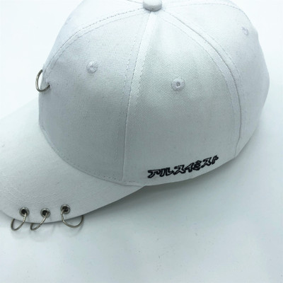 New Korean-style nose embroidery Korean hat, personalized ring baseball cap, baseball cap, fashionable advertisement men's and women's sun hat details Picture