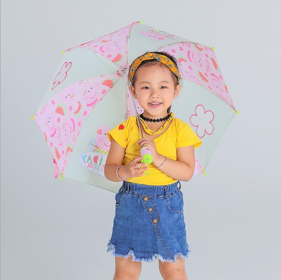 Customized wholesale of children's umbrellas, piggy umbrellas, creative and transparent, cute cartoon umbrellas for primary school students and children