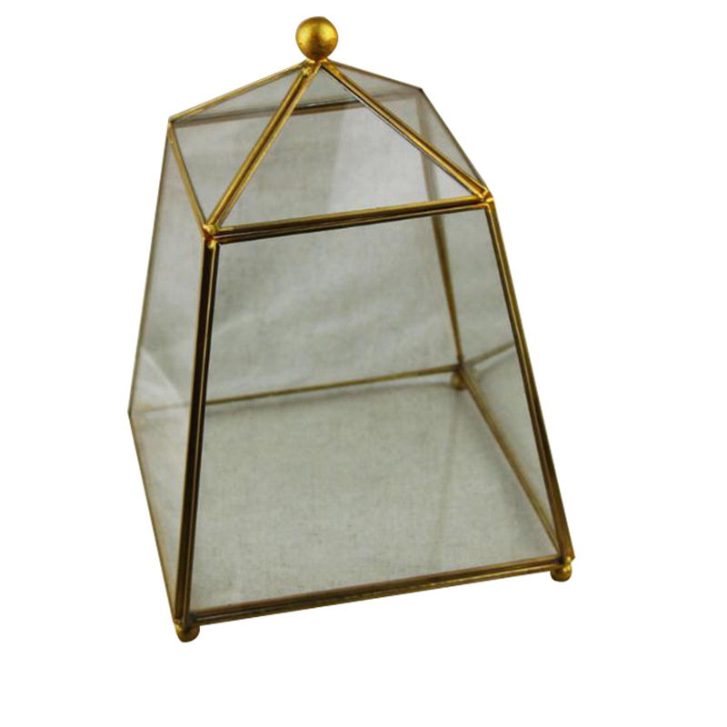 Open and closed type copper square ball roof glass flower room