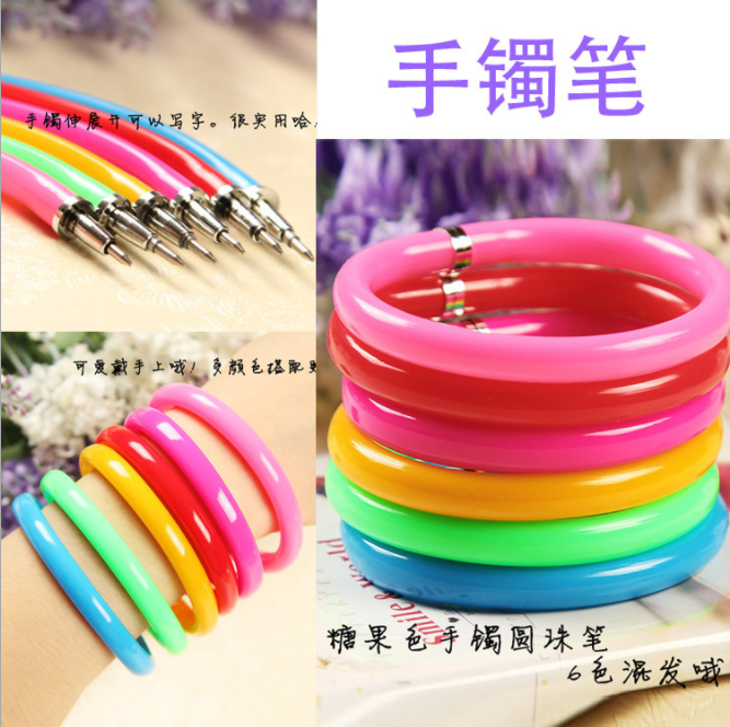 Korean trend fashion and creative stationery, bracelets, pens, ballpoint pens, portable, opaque, personalized gifts and prizes