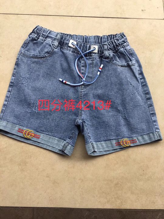 Stretch denim shorts three quarter pants are available in limited quantities n2