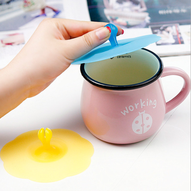 硅胶防漏杯盖居家多用密封杯盖防尘碗盖隔热水杯盖茶杯盖子细节图