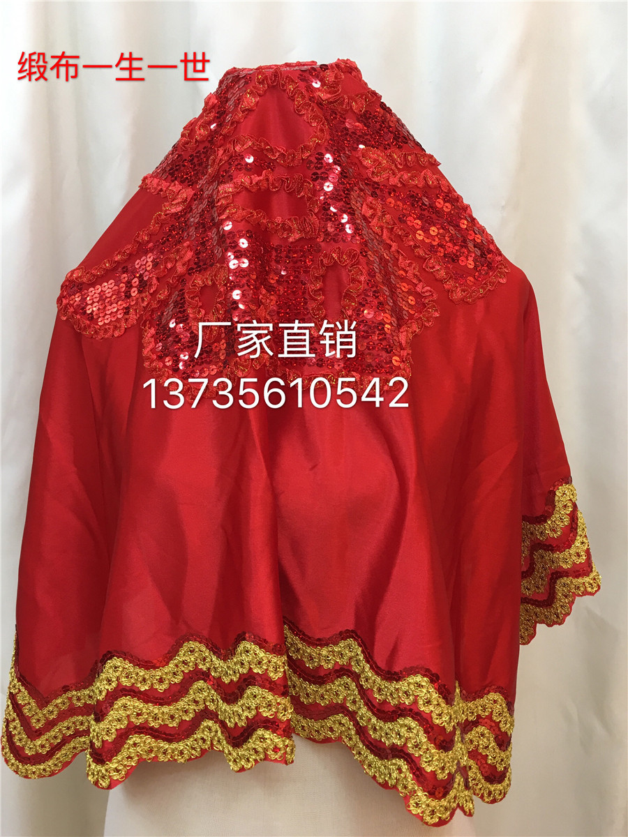 厂家直销 高档缎布结婚盖头 新娘红盖头 结婚包袱 婚礼喜庆用品图