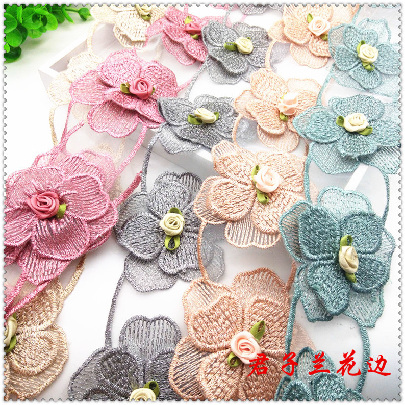 High-end handcrafted gold thread flowers