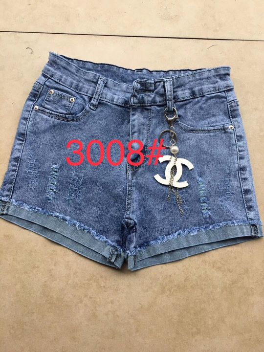 Summer new Korean version elastic waist lace-up jeans shorts female n2