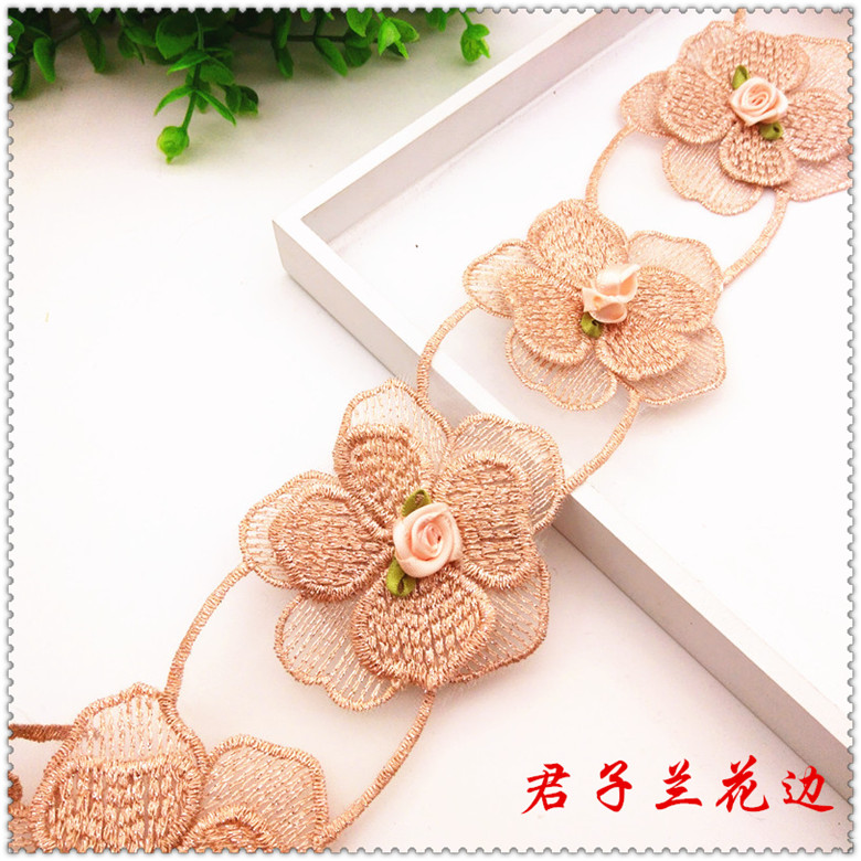 High-end handcrafted gold thread flowers Application Scenario