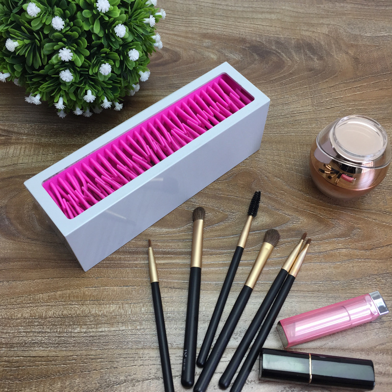 ELEKA随意插硅胶口红化妆收纳架 硅胶化妆刷收纳盒化妆品收纳盒