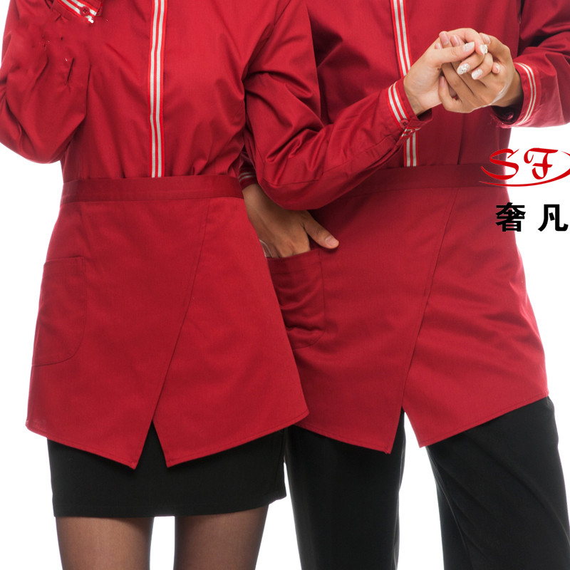 政昊奶茶店服务员工作男女围裙半身围裙美厨家居厨房做饭围腰餐厅细节图