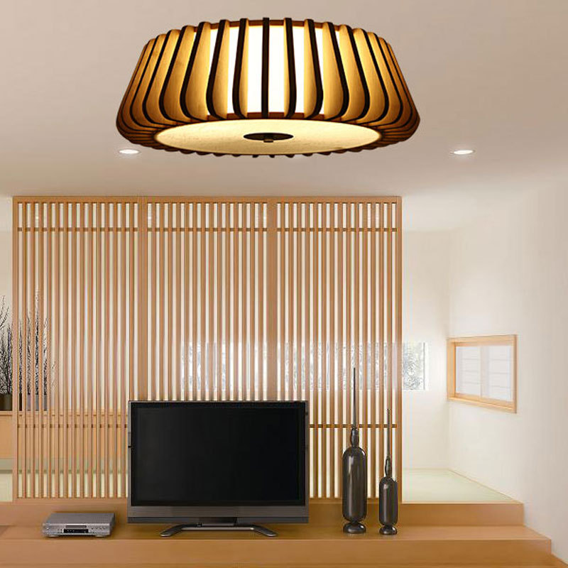 Creative bamboo dining lamp living room headlamp atmospheric Nordic lamps and lanterns Japanese bedroom lamp full figure